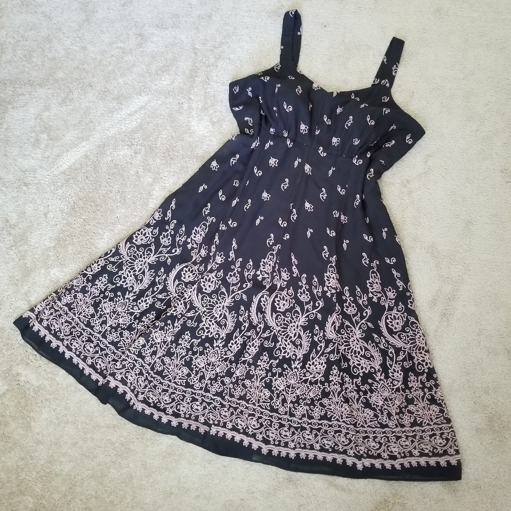Dress Barn Plus-Size Tea-Length Fit & Flare Dress